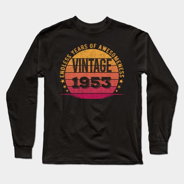 Vintage 1953 69th Birthday Gift Idea 69 Years Old Long Sleeve T-Shirt by mahmuq